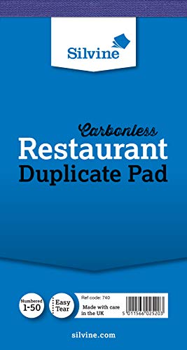 Silvine Carbonless Duplicate Restaurant Pad - Numbered 1-50... - Home & Kitchen Amazon UK à 18.52€