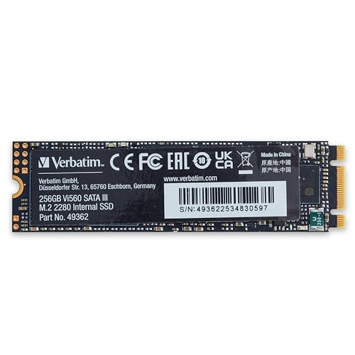 Verbatim Vi560 256 GB Memoria SSD Interna SATA M.2 2280 M.2... - High-Tech & Électronique Amazon Espagne à 45.09€