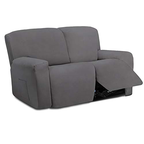 Easy-Going 6 Pieces Microfiber Stretch Sectional Recliner... - Maison & Cuisine en promo à 11.16€