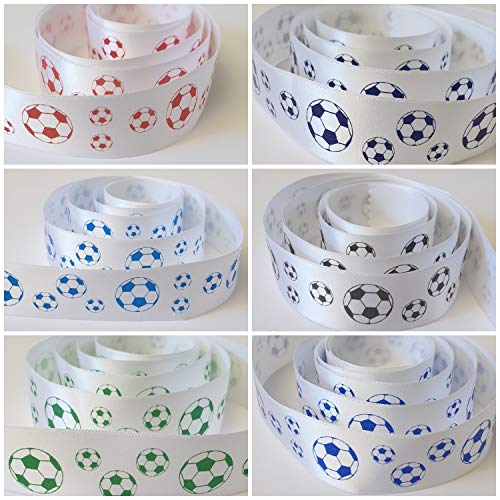 Football Ribbon 25mm Wide Satin Ribbon Available in Various... - Sports & Fitness Amazon Royaume-Uni à 1.50€