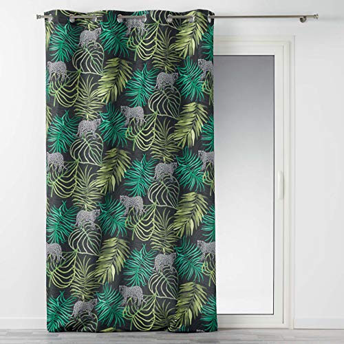Douceur d'Intérieur Tenda Tropical Green, 140 x 260 cm - Bon plan à 22.98€