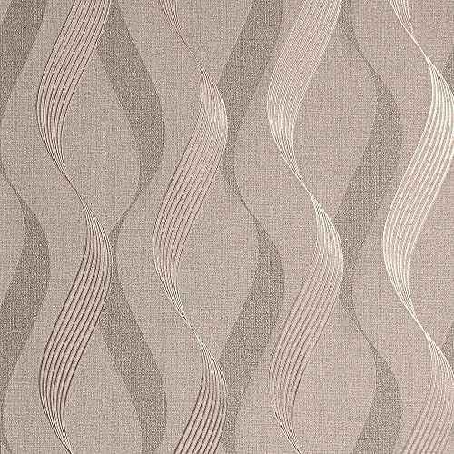 Arthouse Luxe Ribbon Mocha 295501 Wallpaper Heavyweight... - Réduction -75% à 52.41€