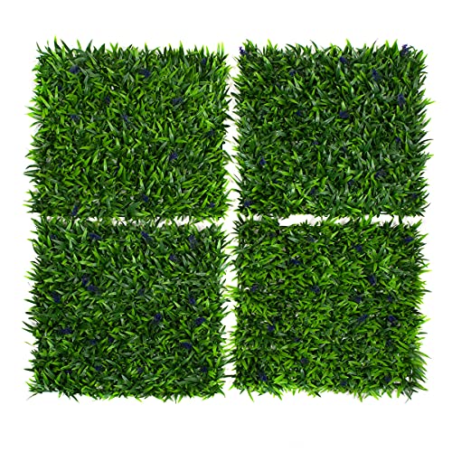 Artificial Green Wall Hedge with Leaf Foliage and Purple... - Garden & Outdoor Amazon UK à 20.50€