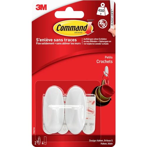 Command 3 m Haken, Kunststoff, Größe: S, weiß - Maison & Cuisine Amazon Allemagne à 3.03€