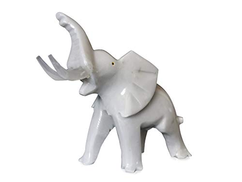 CBAM Figurine éléphant en marbre Naturel Blanc Sculpture de... - Jouets & Jeux Amazon France à 12.68€
