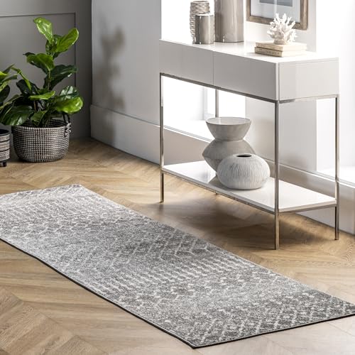 nuLOOM Moroccan Blythe Runner Rug, 2' 6" x 20', Dark Grey... - Maison & Cuisine Amazon Royaume-Uni à 50.99€