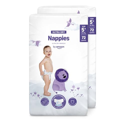 by Amazon Ultra Dry Nappies - Taglia 5+ (11-17kg) - con... - Maison & Cuisine Amazon Italie à 25.61€