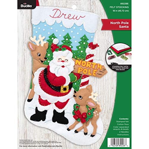 Plaid PE89228E Bucilla North Pole Santa Seasonal Felt... - Musique & Instruments Amazon Royaume-Uni à 27.77€