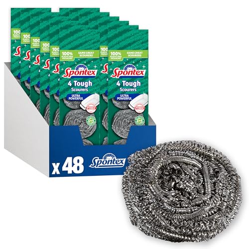 Spontex Tough Kitchen Scourers | Wire Wool Pan Scourers |... - Maison & Cuisine Amazon Royaume-Uni à 16.38€