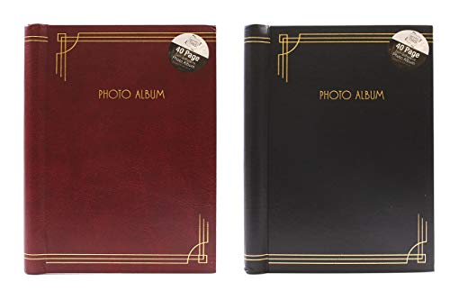 Fotoalbum, 40 selbstklebende Seiten, Rot/Schwarz - Home & Kitchen Amazon Germany à 10.21€