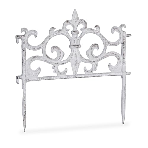 Relaxdays Cast Iron Flowerbed Fence, Vintage Design, Single... - Nouvelle promo Amazon à 15.67€