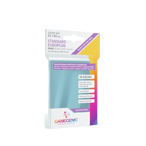 Gamegenic Prime Standard European-Sized Sleeves 62x94mm (50) - Toys & Games Amazon Spain à 2.40€