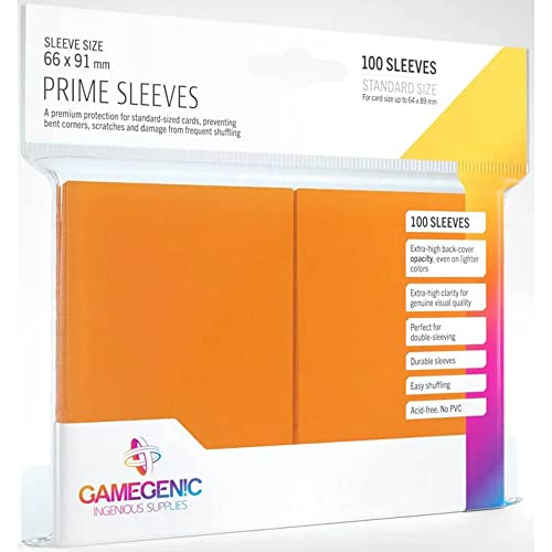 Gamegenic GGS11023ML Prime Sleeves (100-Pack), Orange - Jouets & Jeux Amazon France à 9.99€