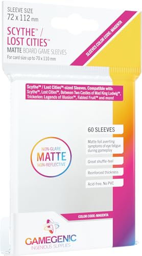 Gamegenic - 60 sleeves Matte Magenta 72x113 - Jeux de... - Toys & Games Amazon France à 3.60€