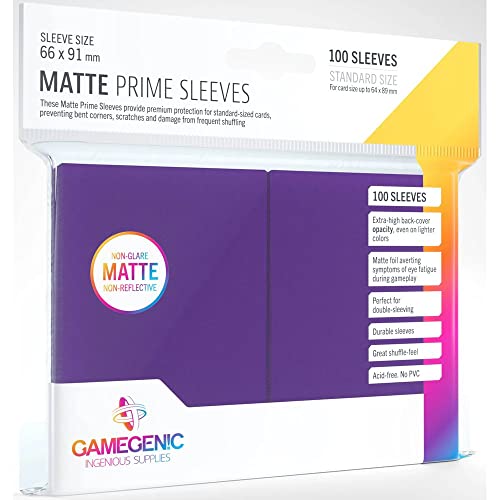 Gamegenic GGS11033ML Matte Prime Sleeves (100-Pack), Purple - Jouets & Jeux en promo à 6.90€
