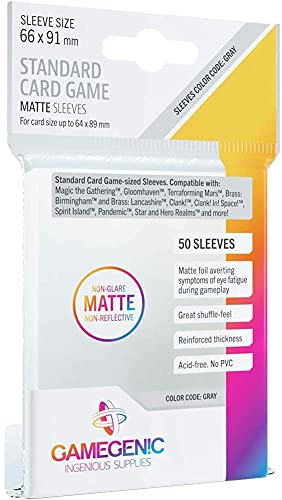 Matte Standard Card Game Sleeves 66x91mm (50) - Jouets & Jeux Amazon Espagne à 4.64€