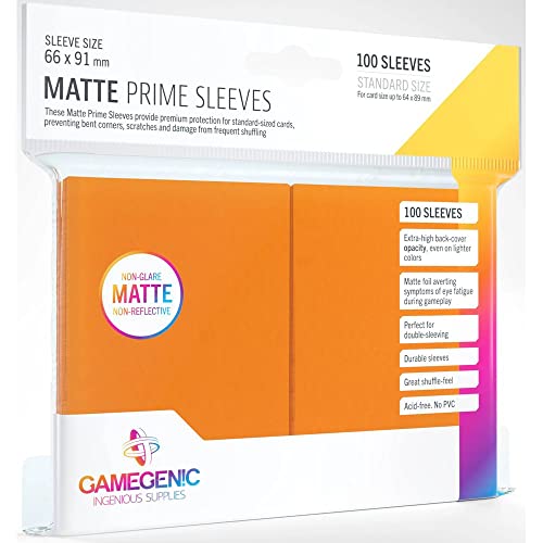 Gamegenic GGS11035ML Matte Prime Sleeves (100-Pack), Orange - Jouets & Jeux en promo à 6.90€