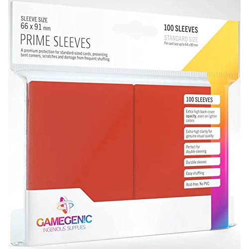 Gamegenic GGS11015ML Prime Sleeves (100-Pack), Red - Jouets & Jeux Amazon Italie à 7.49€