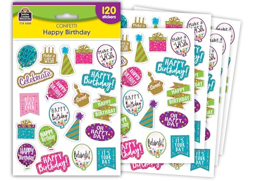 Teacher Created Resources - Konfetti Happy Birthday... - Maison & Cuisine Amazon Allemagne à 6.20€