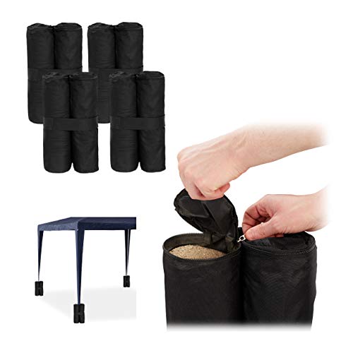 Relaxdays Gazebo Weights, Pack of 4, Outdoor Weight Bags... - Sports & Fitness en promo à 30.29€