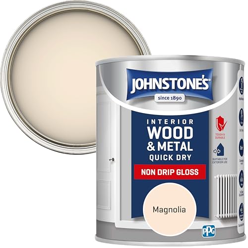 Johnstone's - Wood & Metal Paint - Gloss Finish - Magnolia... - Maison & Cuisine Amazon Royaume-Uni à 7.34€