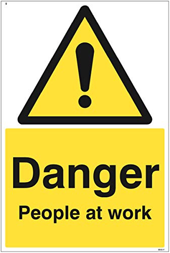 Danger people at work Panneau de sécurité rigide en PVC en promo à 21,80€ (-46%) sur Amazon FR