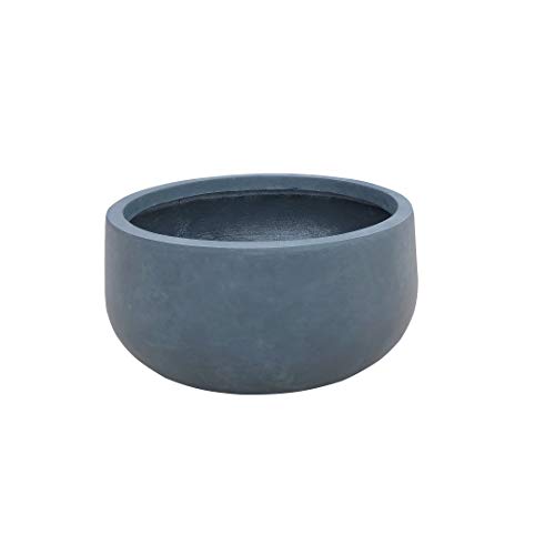 Kante Planter, Concrete, Charcoal, 19.6" D - Jardin & Extérieur Amazon Royaume-Uni à 32.33€