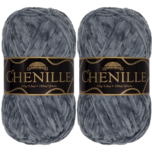JubileeYarn Chenille-Garn, Kammgewicht, 100 g/Knäuel, 2... - Amazon Allemagne à 10.46€