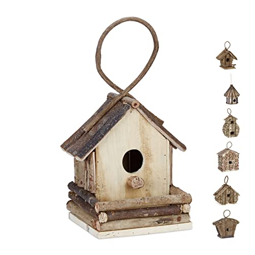 Relaxdays Maison d'oiseau déco à accrocher, maisonnette... - Garden & Outdoor Amazon France à 14.87€
