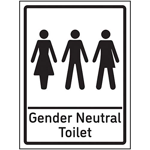 V Safety Gender Neutral Toilet Sign - 150x200mm - Self... - Maison & Cuisine en promo à 1.39€
