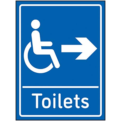V Safety Disabled Toilets Arrow Right Sign - 150x200mm... - Maison & Cuisine Amazon Royaume-Uni à 3.13€