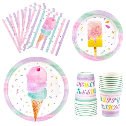 WERNNSAI Gelato Tovaglioli Piatti e Coppa - Gelato e... - High-Tech & Électronique Amazon Italie à 14.58€