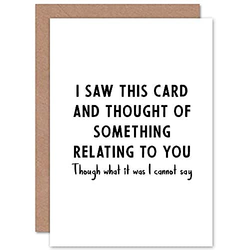 Saw This Card Thought Of You divertida tarjeta de... - Auto & Moto Amazon Espagne à 26.12€