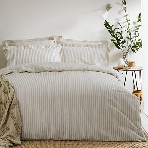 furn. Yard Hebden Coton Mélangé à Rayures Jeu De Housse De... - Maison & Cuisine Amazon France à 66.56€