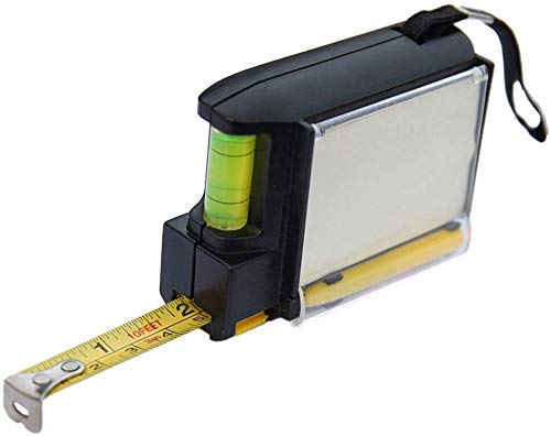 Messband/Bandmaß 3 m inkl. Wasserwaage, Notizblock und Stift - Bricolage & Outils Amazon Allemagne à 1.59€