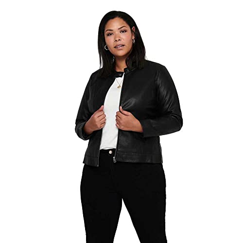 Only Carmakoma Chaqueta de Piel sintética Robber, Negro, 44 - Auto & Moto Amazon Espagne à 29.20€