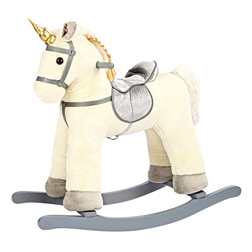 Bino 82550 White Plush Unicorn Rocking Horse for Kids from... - Jouets & Jeux Amazon Espagne à 21.05€