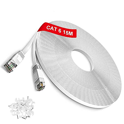 TBMax Câble Ethernet 15m Cat 6 Plat Câble Ethernet Réseau... - Nouvelle promo Amazon à 11.16€