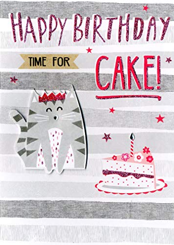 Yours Truly Time for Cake Happy Birthday Greeting Card... - Fournitures Bureau Amazon Royaume-Uni à 1.49€