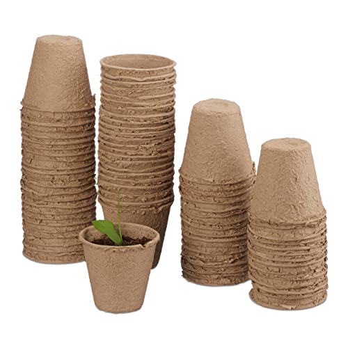 Relaxdays Fibre Plant Pots for Seeds, Seedlings & Cuttings... - Garden & Outdoor Amazon UK à 14.25€