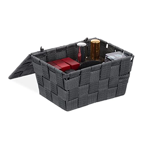 Relaxdays Panier de rangement avec couvercle, aspect... - Maison & Cuisine Amazon France à 8.10€