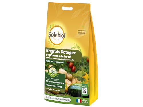 SOLABIOL Engrais Potager - 5Kg - Jusqu'à 100m² - Nutrition... - Maison & Cuisine Amazon France à 11.88€