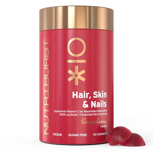 Nutriburst - Hair Skin and Nails Gummies - Biotin Zinc... - Beauty & Fragrances Amazon UK à 10.00€