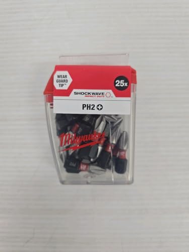 Milwaukee 4932472037 PH2 25mm Shockwave Screwdriver Bits... - Maison & Cuisine Amazon Royaume-Uni à 5.95€