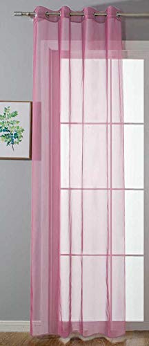 Rideau à œillets « Uni » - Transparent - H x l : 245 x 140... - Home & Kitchen Amazon France à 10.03€