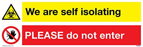 Segno "We are self isolating Please do not ent" - plastica... - Fournitures Bureau en promo à 10.10€
