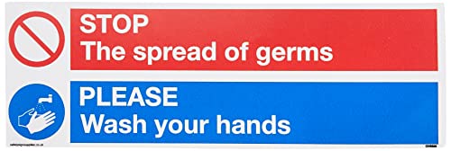 Viking Signs STOP germs PLEASE wash your hands sign... - Maison & Cuisine Amazon Royaume-Uni à 1.17€