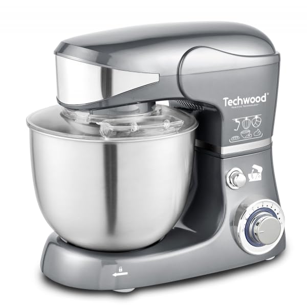 Techwood TRO-1058 Robot Pâtissier, 5L, Petrin-1000 W, Gris - Animalerie en promo à 80.99€