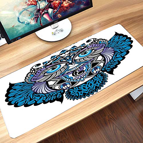 Gaming Mouse Mat, Rubber Base, Tribal, Owl, Bird, Animal... - High-Tech & Électronique en promo à 43.86€