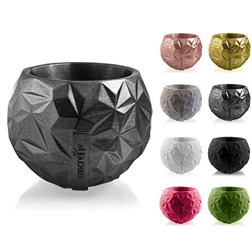 CONCRETTE Flower Pot, Steel, Ø 7,6-13x13x12 cm - Jardin & Extérieur Amazon Royaume-Uni à 11.06€
